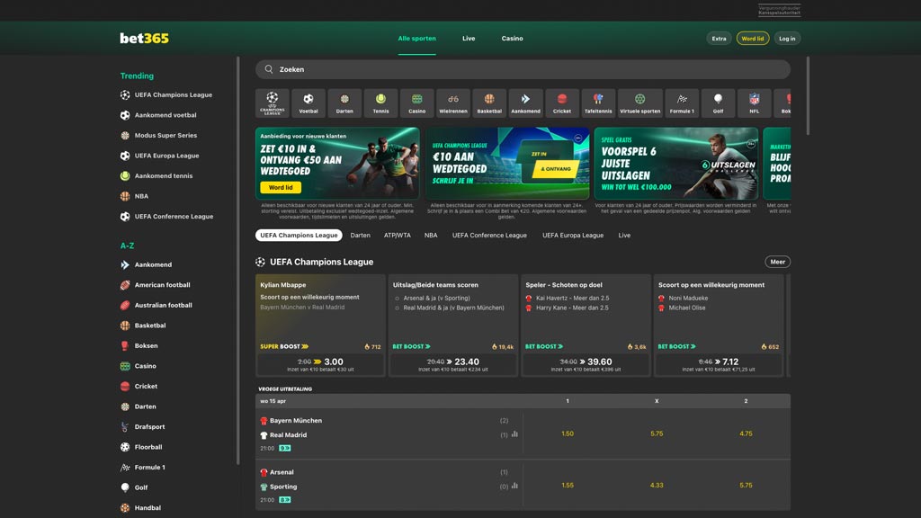 legale goksite bet 365 nederland homepage
